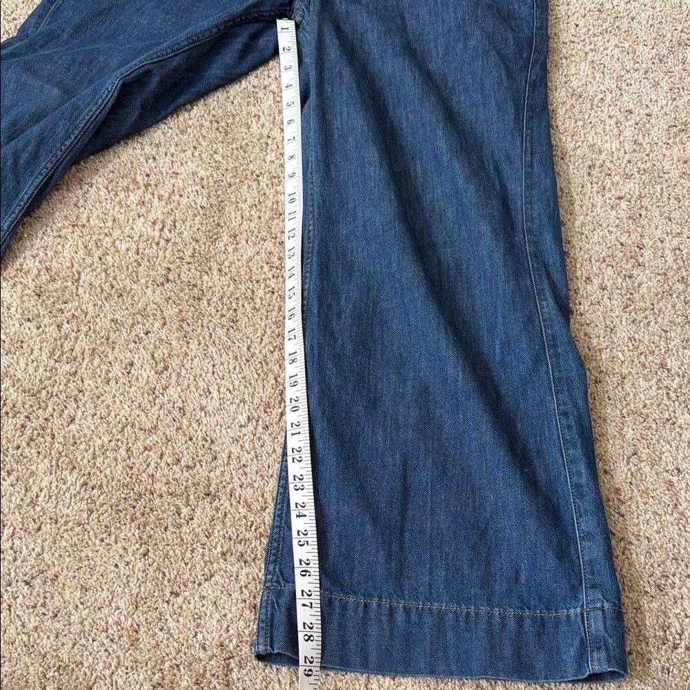 J. Crew Dark Blue Wide Leg Jeans - Picture 6 of 6